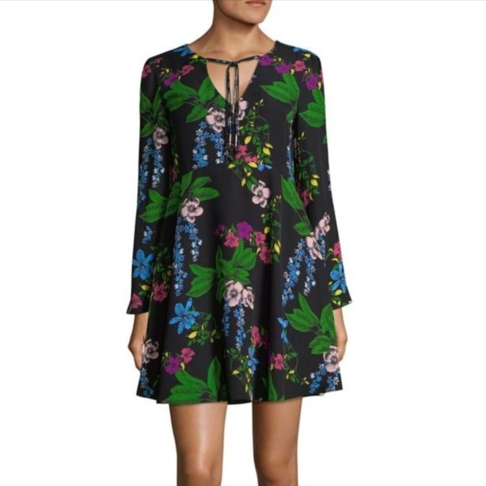 •Sam Edelman• Long Sleeve Floral Tunic Shift Dress